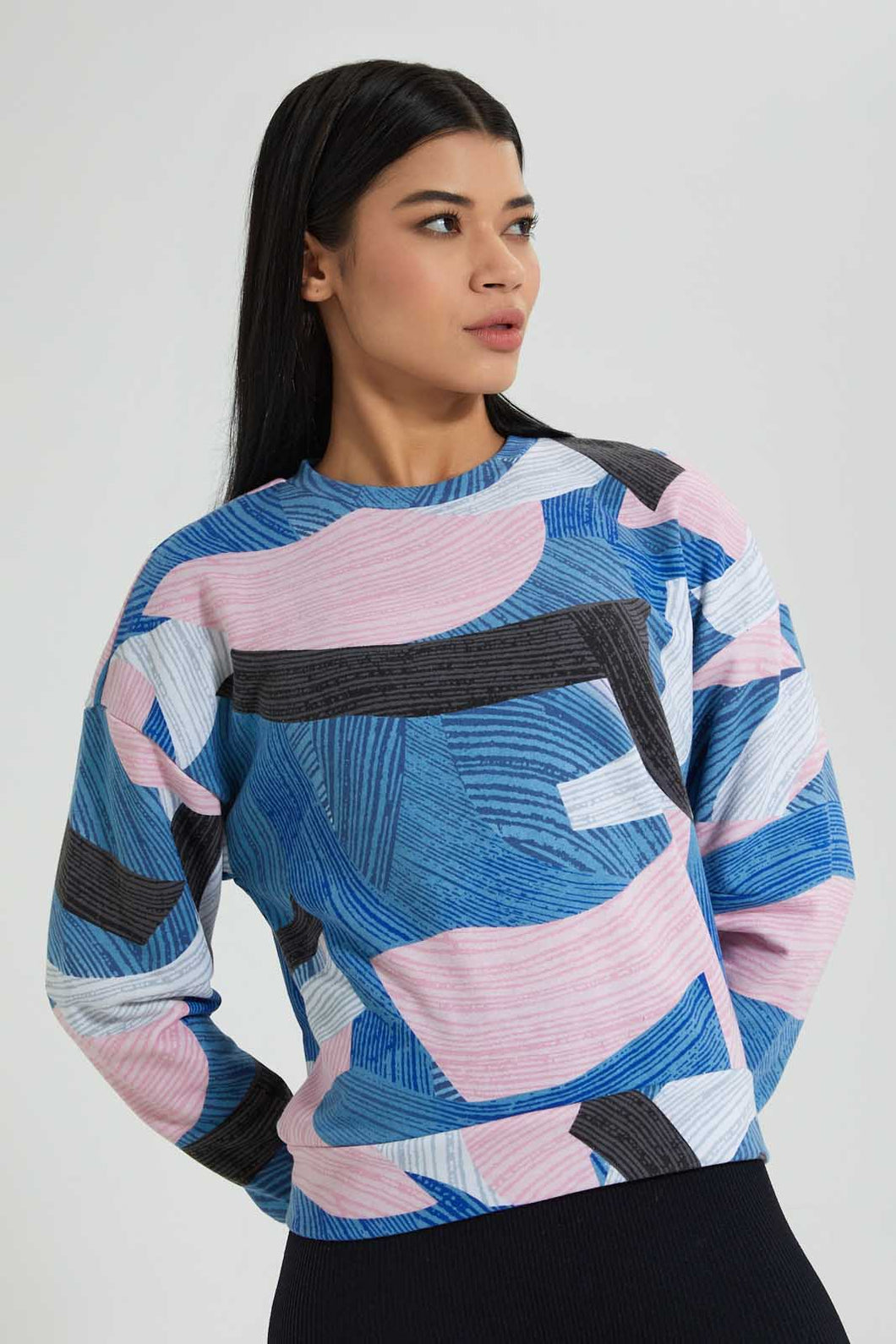 Redtag-Allover-Printed-Active-Sweatshirt-Colour:Assorted,-Filter:Women's-Clothing,-New-In,-New-In-Women,-Non-Sale,-S22B,-Section:Women,-Women-Sweatshirts-Women's-