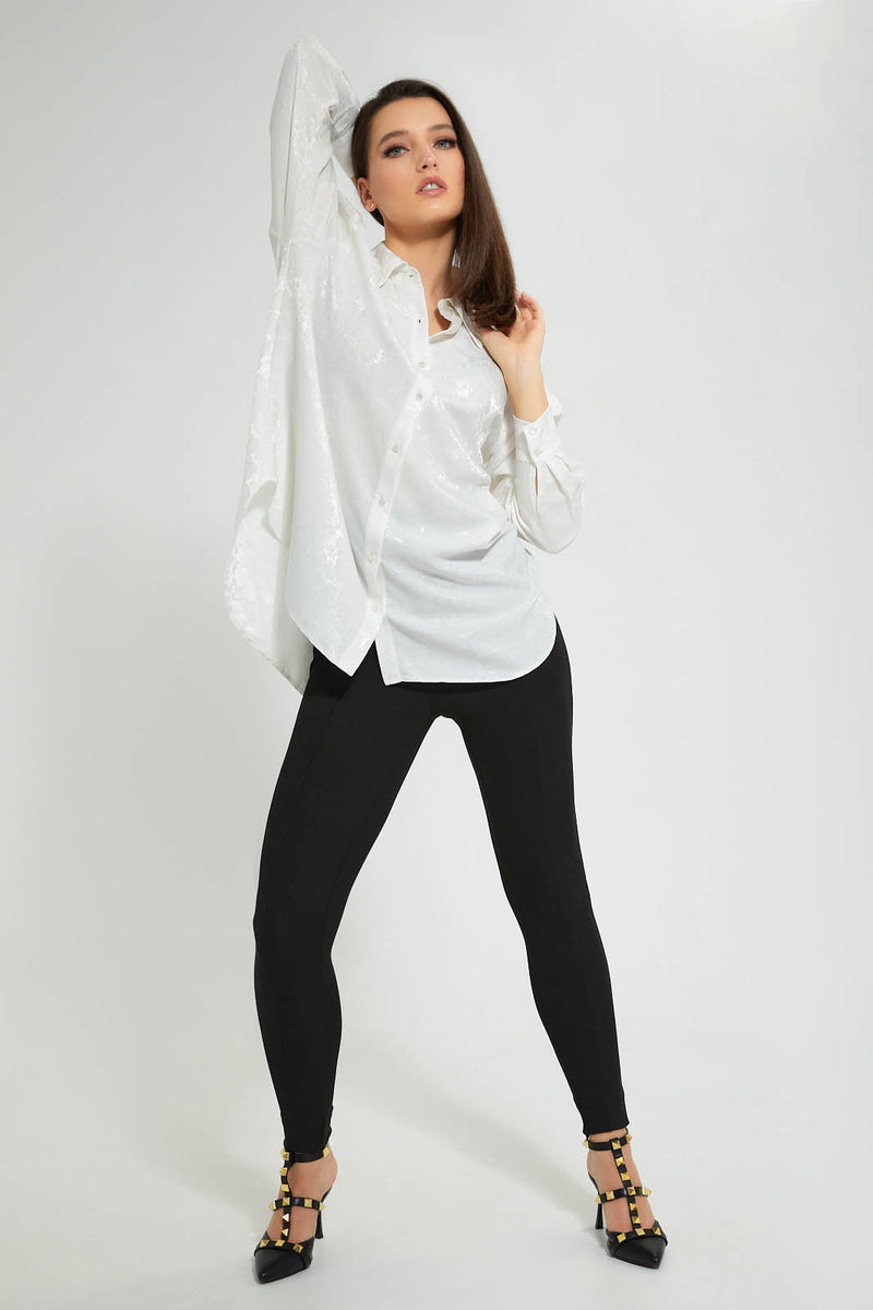 Redtag-White-Jacquard-Tunic-Blouses-Women's-