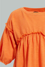 Load image into Gallery viewer, Redtag-Orange-Long-Sleeved-Blouse-Colour:Orange,-Filter:Infant-Girls-(3-to-24-Mths),-Infant-Girls-Blouses,-New-In,-New-In-ING,-Non-Sale,-S22A,-Section:Kidswear,-TBL-Infant-Girls-3 to 24 Months
