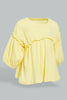 Redtag-Yellow-Long--Solid-Sleeve-Jersey-Top-Blouses-Infant-Girls-3 to 24 Months