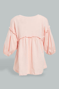 Redtag-Pink-Long-Sleeve--Solid-Jersey-Top-Colour:Pink,-Filter:Infant-Girls-(3-to-24-Mths),-Infant-Girls-Blouses,-New-In,-New-In-ING,-Non-Sale,-S22A,-Section:Kidswear,-TBL-Infant-Girls-3 to 24 Months