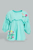 Redtag-Mint-Long-Sleeve--Printed-Jersey-Top-Blouses-Infant-Girls-3 to 24 Months