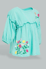 Load image into Gallery viewer, Redtag-Mint-Long-Sleeve--Printed-Jersey-Top-Colour:Mint,-Filter:Infant-Girls-(3-to-24-Mths),-Infant-Girls-Blouses,-New-In,-New-In-ING,-Non-Sale,-S22A,-Section:Kidswear,-TBL-Infant-Girls-3 to 24 Months
