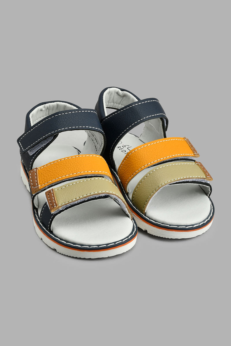 Redtag-Navy-Colour-Block-Comfort-Sandal-Boys-Casual-Sandals,-Colour:Navy,-Filter:Boys-Footwear-(3-to-5-Yrs),-New-In,-New-In-BOY-FOO,-Non-Sale,-S22A,-Section:Kidswear-Boys-3 to 5 Years