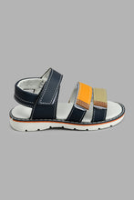 Load image into Gallery viewer, Redtag-Navy-Colour-Block-Comfort-Sandal-Boys-Casual-Sandals,-Colour:Navy,-Filter:Boys-Footwear-(3-to-5-Yrs),-New-In,-New-In-BOY-FOO,-Non-Sale,-S22A,-Section:Kidswear-Boys-3 to 5 Years
