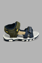 Load image into Gallery viewer, Redtag-Dark-Green-Sporty-Sandal-Boys-Casual-Sandals,-Colour:Green,-Filter:Boys-Footwear-(3-to-5-Yrs),-New-In,-New-In-BOY-FOO,-Non-Sale,-S22A,-Section:Kidswear-Boys-3 to 5 Years
