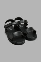 Load image into Gallery viewer, Redtag-Black-Slogan-Comfort-Sandal-Boys-Casual-Sandals,-Colour:Black,-Filter:Boys-Footwear-(3-to-5-Yrs),-New-In,-New-In-BOY-FOO,-Non-Sale,-S22A,-Section:Kidswear-Boys-3 to 5 Years
