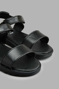 Redtag-Black-Slogan-Comfort-Sandal-Boys-Casual-Sandals,-Colour:Black,-Filter:Boys-Footwear-(3-to-5-Yrs),-New-In,-New-In-BOY-FOO,-Non-Sale,-S22A,-Section:Kidswear-Boys-3 to 5 Years