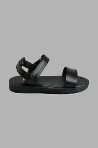 Redtag-Black-Slogan-Comfort-Sandal-Boys-Casual-Sandals,-Colour:Black,-Filter:Boys-Footwear-(3-to-5-Yrs),-New-In,-New-In-BOY-FOO,-Non-Sale,-S22A,-Section:Kidswear-Boys-3 to 5 Years