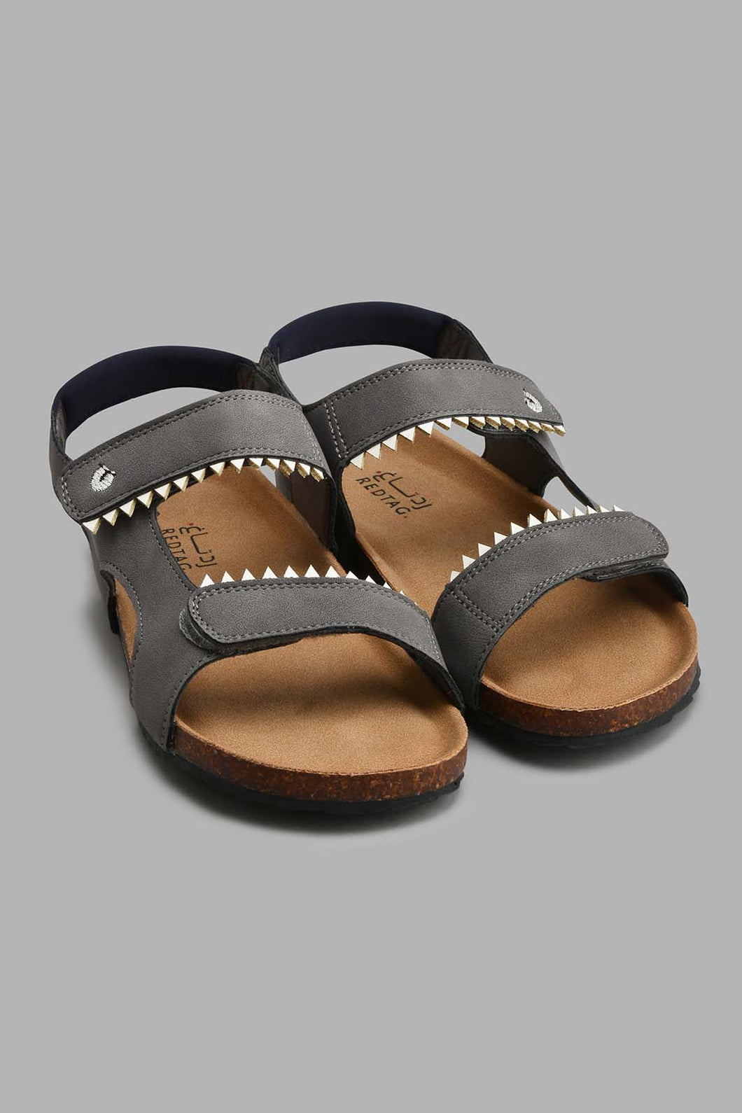 Redtag-Grey-Shark-Cork-Sandal-Cork-Boys-3 to 5 Years