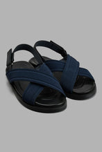 Load image into Gallery viewer, Redtag-Navy-Criss-Cross-Comfort-Sandal-Boys-Casual-Sandals,-Colour:Navy,-Filter:Boys-Footwear-(3-to-5-Yrs),-New-In,-New-In-BOY-FOO,-Non-Sale,-S22A,-Section:Kidswear-Boys-3 to 5 Years
