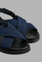 Load image into Gallery viewer, Redtag-Navy-Criss-Cross-Comfort-Sandal-Boys-Casual-Sandals,-Colour:Navy,-Filter:Boys-Footwear-(3-to-5-Yrs),-New-In,-New-In-BOY-FOO,-Non-Sale,-S22A,-Section:Kidswear-Boys-3 to 5 Years
