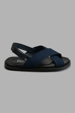 Load image into Gallery viewer, Redtag-Navy-Criss-Cross-Comfort-Sandal-Boys-Casual-Sandals,-Colour:Navy,-Filter:Boys-Footwear-(3-to-5-Yrs),-New-In,-New-In-BOY-FOO,-Non-Sale,-S22A,-Section:Kidswear-Boys-3 to 5 Years
