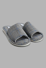 Load image into Gallery viewer, Redtag-Grey-Checkered-Slipper-Colour:Grey,-Filter:Men&#39;s-Footwear,-Men-Slippers,-New-In,-New-In-Men-FOO,-Non-Sale,-S22A,-Section:Men-Men&#39;s-
