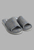 Redtag-Grey-Checkered-Slipper-Colour:Grey,-Filter:Men's-Footwear,-Men-Slippers,-New-In,-New-In-Men-FOO,-Non-Sale,-S22A,-Section:Men-Men's-