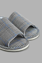 Load image into Gallery viewer, Redtag-Grey-Checkered-Slipper-Colour:Grey,-Filter:Men&#39;s-Footwear,-Men-Slippers,-New-In,-New-In-Men-FOO,-Non-Sale,-S22A,-Section:Men-Men&#39;s-
