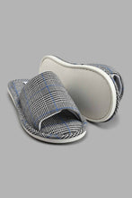 Load image into Gallery viewer, Redtag-Grey-Checkered-Slipper-Colour:Grey,-Filter:Men&#39;s-Footwear,-Men-Slippers,-New-In,-New-In-Men-FOO,-Non-Sale,-S22A,-Section:Men-Men&#39;s-
