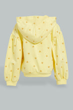 Load image into Gallery viewer, Redtag-Yellow-Hooded-Sweat-Top-Sweatshirts-Infant-Girls-3 to 24 Months
