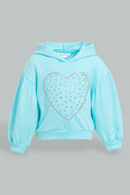 Load image into Gallery viewer, Redtag-Blue-Hooded-Sweat-Top-Sweatshirts-Infant-Girls-3 to 24 Months
