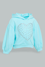 Load image into Gallery viewer, Redtag-Blue-Hooded-Sweat-Top-Sweatshirts-Infant-Girls-3 to 24 Months
