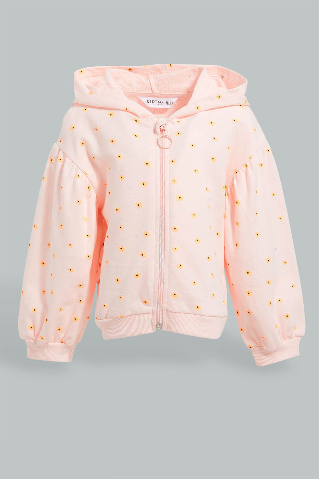 Redtag-Pink-Hooded-Sweat-Top-Sweatshirts-Infant-Girls-3 to 24 Months