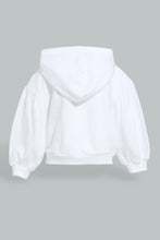 Load image into Gallery viewer, Redtag-White-Hooded-Sweat-Top-Sweatshirts-Infant-Girls-3 to 24 Months
