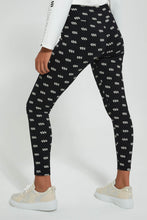 تنزيل الصورة على معرض الصور، Redtag-Black-Allover-Printed-Active-Pant-Joggers-Women&#39;s-0
