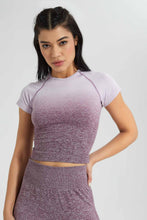 Load image into Gallery viewer, Redtag-Lilac-Seamless-Short-Sleeves-T-Shirt-Colour:Lilac,-Filter:Women&#39;s-Clothing,-New-In,-New-In-Women,-Non-Sale,-S22B,-Section:Women,-Women-T-Shirts-Women&#39;s-
