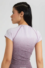 Load image into Gallery viewer, Redtag-Lilac-Seamless-Short-Sleeves-T-Shirt-Colour:Lilac,-Filter:Women&#39;s-Clothing,-New-In,-New-In-Women,-Non-Sale,-S22B,-Section:Women,-Women-T-Shirts-Women&#39;s-
