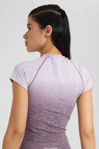 Redtag-Lilac-Seamless-Short-Sleeves-T-Shirt-Colour:Lilac,-Filter:Women's-Clothing,-New-In,-New-In-Women,-Non-Sale,-S22B,-Section:Women,-Women-T-Shirts-Women's-