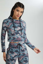 Load image into Gallery viewer, Redtag-Allover-Camo-Print-Hooded-Sweatshirt-Colour:Assorted,-Filter:Women&#39;s-Clothing,-New-In,-New-In-Women,-Non-Sale,-S22B,-Section:Women,-Women-Sweatshirts-Women&#39;s-
