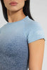 Redtag-Blue-Seamless-Short-Sleeves-T-Shirt-Colour:Blue,-Filter:Women's-Clothing,-New-In,-New-In-Women,-Non-Sale,-S22B,-Section:Women,-Women-T-Shirts-Women's-