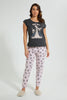 Redtag-Dark-Grey-Power-Puff-Girls-Printed-Pyjama-Set-Pyjama-Sets-Women's-