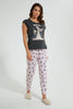Redtag-Dark-Grey-Power-Puff-Girls-Printed-Pyjama-Set-Pyjama-Sets-Women's-