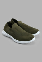 Load image into Gallery viewer, Redtag-Olive-Knit-Slip-On-Slip-ons-Men&#39;s-
