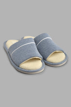 Load image into Gallery viewer, Redtag-Sky-Blue-Textured-Slipper-Slippers-Men&#39;s-
