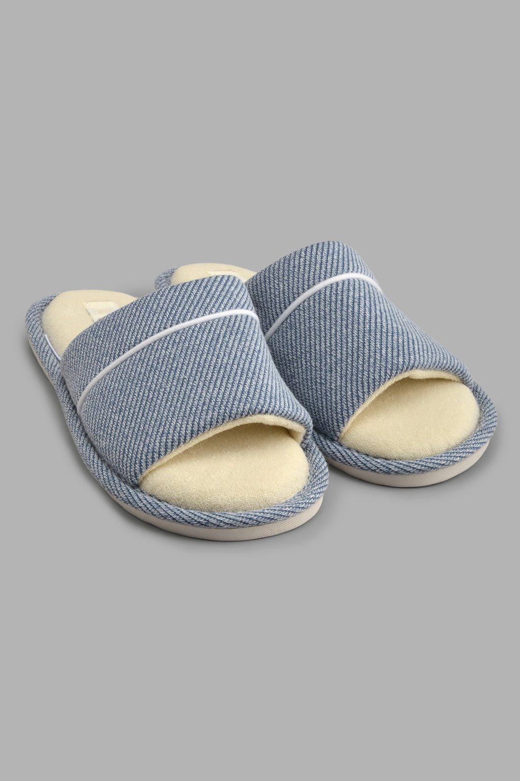 Redtag-Sky-Blue-Textured-Slipper-Slippers-Men's-