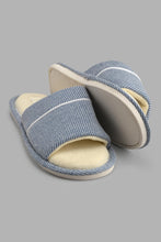 Load image into Gallery viewer, Redtag-Sky-Blue-Textured-Slipper-Slippers-Men&#39;s-
