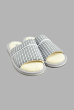 Load image into Gallery viewer, Redtag-Grey-Checkered-Slipper-Colour:Grey,-Filter:Men&#39;s-Footwear,-Men-Slippers,-New-In,-New-In-Men-FOO,-Non-Sale,-S22B,-Section:Men-Men&#39;s-
