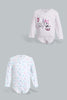 Redtag-Lilac-Daisy-2-Pack-Body-Suit-Bodysuits-Baby-0 to 12 Months