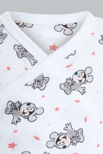 تنزيل الصورة على معرض الصور، Redtag-Grey-Mickey-Mouse-2-Pack-Body-Suit-Bodysuits-Baby-0 to 12 Months
