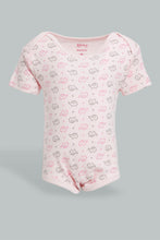 Load image into Gallery viewer, Redtag-Mint-And-Pink-Animal-Print-2-Pack-Bodysuit-Colour:Pink,-Filter:Baby-(0-to-12-Mths),-NBG-Bodysuits,-New-In,-New-In-NBG,-Non-Sale,-S22B,-Section:Kidswear-Baby-0 to 12 Months
