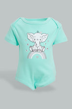 Load image into Gallery viewer, Redtag-Mint-And-Pink-Animal-Print-2-Pack-Bodysuit-Colour:Pink,-Filter:Baby-(0-to-12-Mths),-NBG-Bodysuits,-New-In,-New-In-NBG,-Non-Sale,-S22B,-Section:Kidswear-Baby-0 to 12 Months
