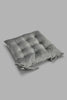 Redtag-Grey-Velvet-Chair-Pad-Chair-Pads-Home-Bedroom-