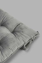 Load image into Gallery viewer, Redtag-Grey-Velvet-Chair-Pad-Chair-Pads-Home-Bedroom-
