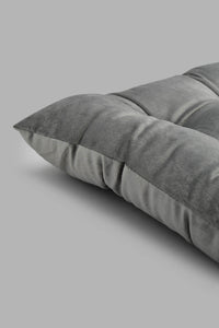 Redtag-Grey-Velvet-Chair-Pad-Chair-Pads-Home-Bedroom-