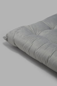 Redtag-Grey-Velvet-Chair-Pad-Category:Cushions,-Colour:Grey,-Filter:Home-Bedroom,-HMW-BED-Cushions,-LEGACY,-New-In,-New-In-HMW-BED,-Non-Sale,-Section:Homewares,-W22O-Home-Bedroom-