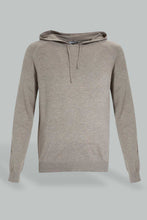 تنزيل الصورة على معرض الصور، Redtag-Beige-Cashmire-Like-Hoody-Sweater-Cardigans-Men&#39;s-
