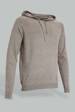 تنزيل الصورة على معرض الصور، Redtag-Beige-Cashmire-Like-Hoody-Sweater-Cardigans-Men&#39;s-
