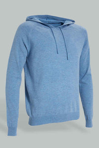 Redtag-Blue-Cashmire-Like-Hoody-Sweater-Cardigans-Men's-